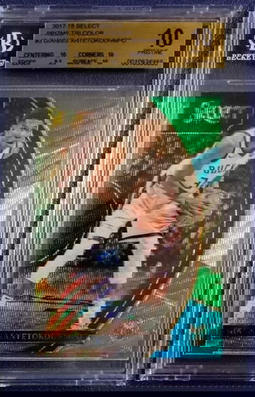 BGS 10 POP 2 Giannis Antetokounmpo 2017-18 Select Prizm Tri Color #3 - DHL Express Air 5-6 Days with Tracking