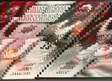 2009-10 Upper Deck Michael Jordan LeBron James Dual Game Materials Jersey #DG-ML