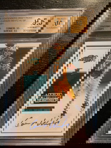 2016 Contenders Draft Picks Carson Wentz AU BGS 9.5 Gem Mint 