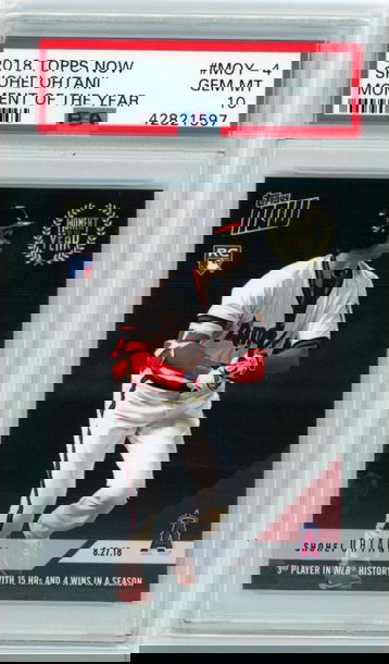 2018 Topps Now #MOY-4 Shohei Ohtani Moment of the Year PSA 10 GEM MINT!