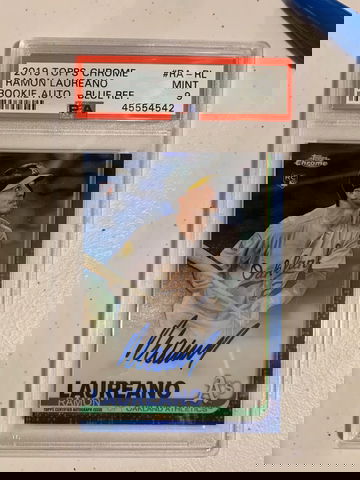 2019 topps chrome Ramon Laureano rookie auto /150 blue PSA 9 MINT