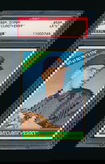 1966 Topps #598, Gaylord Perry PSA 5 EX Nice Centering