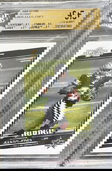 2004 Score JULIUS JONES #410 Rookie Card RC BGS Graded Slab GEM-MINT Cowboys