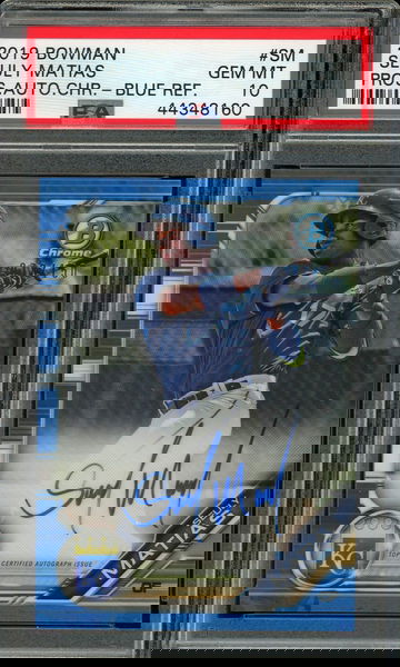 2019 Bowman Chrome Seuly Matias Blue Refractor Auto PSA 10