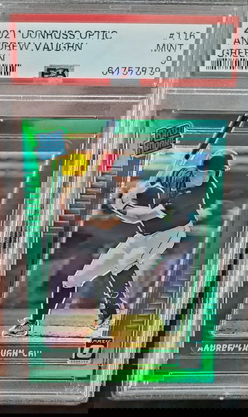 PSA 9 2021 Donruss Optic Baseball Rated Rookie Green Andrew Vaughn /5