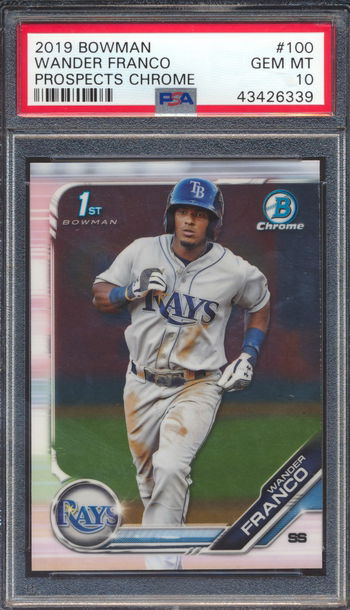 2019 Bowman Chrome Prospect #100 Wander Franco RC PSA 10 GEM MINT 43426339