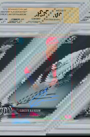 2018 Bowman Chrome Carter Kieboom Prospect Autographs BGS 9.5