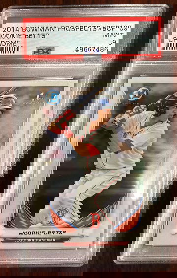 2014 Bowman Prospects Chrome Mookie Betts BCP109 PSA 9