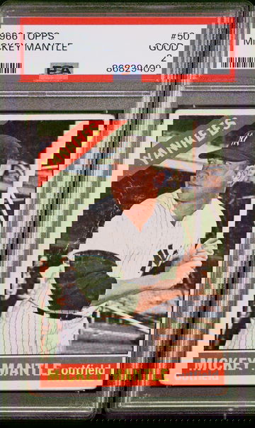 1966 Topps Mickey Mantle PSA 2