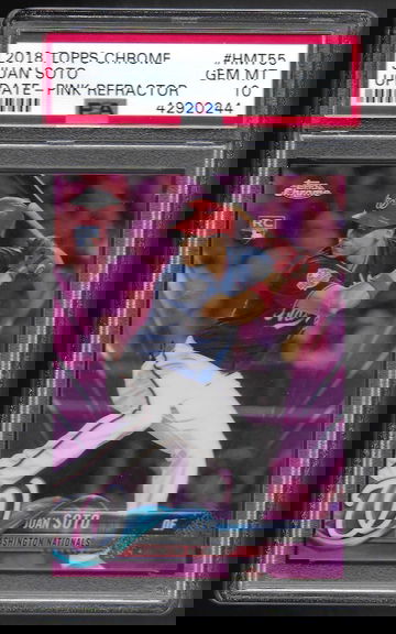 2018 Topps Chrome Update JUAN SOTO PSA 10 PINK Refractor Rookie Card
