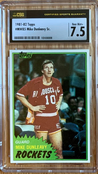 1981 - 82 Topps Basketball #85 Mid West - Mike Dunleavy - Graded CSG 7.5 NM MT+