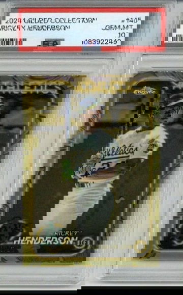 2024 TOPPS GILDED COLLECTION #145 RICKEY HENDERSON OAKLAND A'S PSA 10