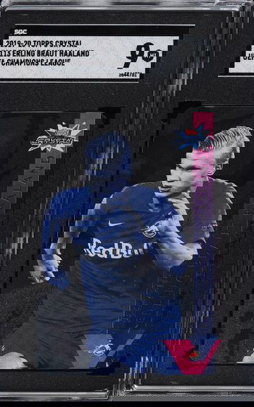 💥2019 Topps UCL Crystal Erling Haaland SGC 9 Wonder kid  REAL Rookie RC #113