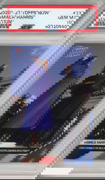 2020 TOPPS NOW KAMALA HARRIS #13 ELECTION INAUGURATION DAY PSA 10 GEM MT