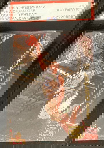 1998 Press Pass Vince Carter Double Threat Authentic Auto