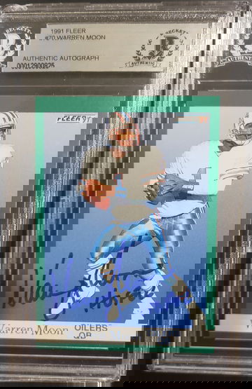 Warren Moon autographed 1991 fleer