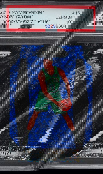 2017 Panini Prizm Fast Break Blue Jayson Tatum /175 Rookie PSA 10