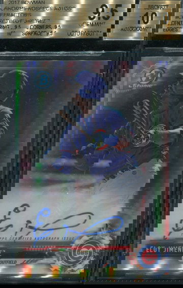 2017 Bowman Chrome Prospect Auto RefractorEloy Jimenez BGS 9.5 10