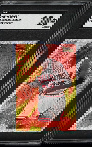 1996 Topps Michael Jordan Season’s Best En Fuego SP #1 SGC 10 Gem Mint