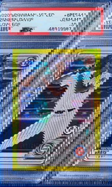 Bowman 1st Edition Brennen Davis Yellow Foil /75