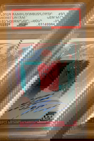 2018 optic ohtani holo auto rookie PSA 10