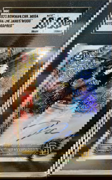 2022 Bowman Chrome Mega James Wood Auto RC SGC 10/10