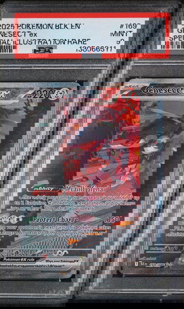 2025 Pokemon Scarlet and Violet Black Bolt Special Illustration Rare Genesect Ex #169 PSA 9