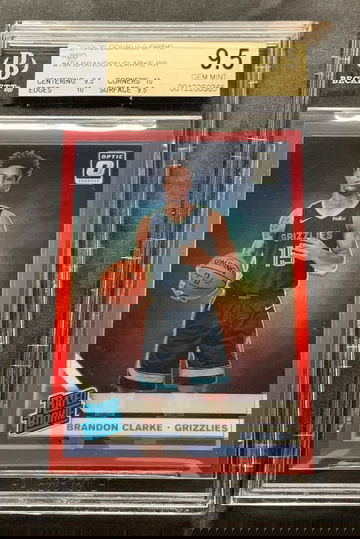 2019 Optic Brandon Clarke Red #9/99 BGS 9.5