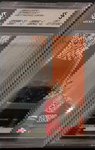 1993 Hoops Supreme Court Michael Jordan #SC11 BGS 9 Mint