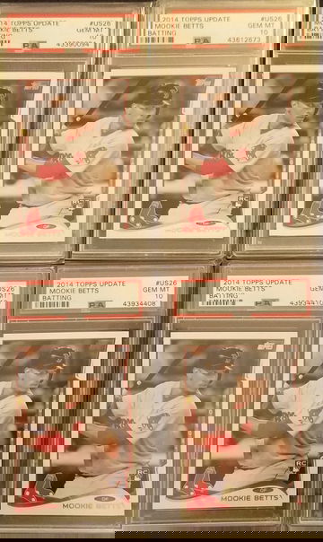 Mookie Betts 7 Update PSA 10, 1 Chrome Update PSA 10