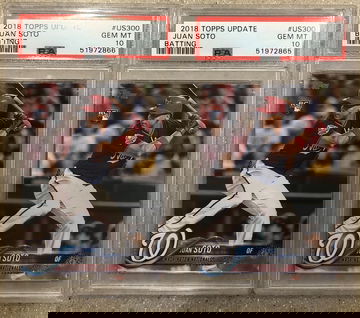 2018 Topps Update Juan Soto lot 2 Psa 10 