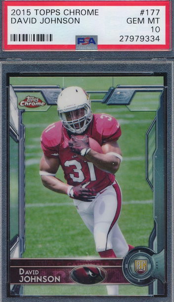 2015 Topps Chrome 177 David Johnson RC PSA 10 GEM MT 9334