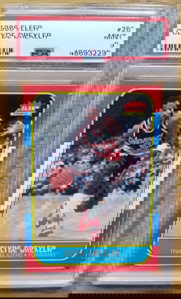 1986 Fleer Clyde Drexler #26 PSA 9