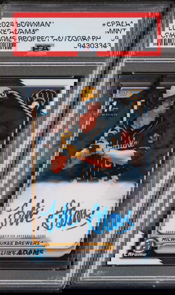 2024 Bowman Chrome Prospect Luke Adams #CPA-LA Auto PSA 9