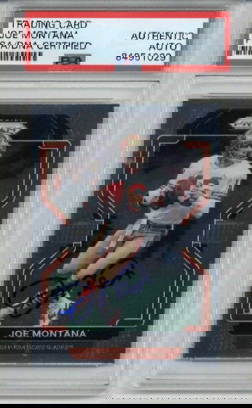 JOE MONTANA SIGNED AUTO 2021 PANINI PRIZM #60 SAN FRANCISCO 49ERS RARE PSA/DNA