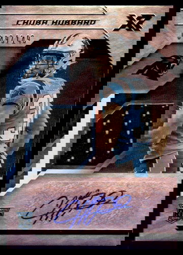 2021 Panini XR Chuba Hubbard #RSA-CHU RC Patch Auto /149