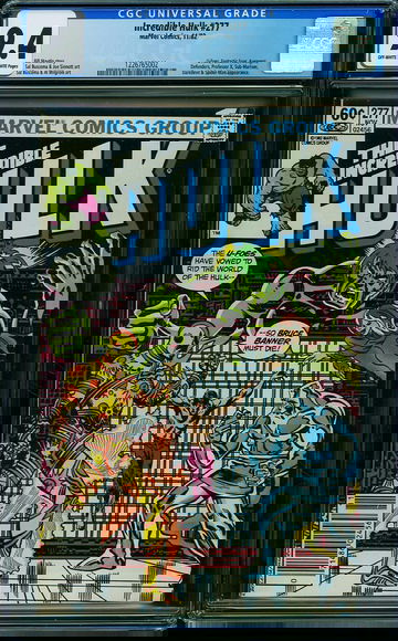 INCREDIBLE HULK #277, CGC 9.4 NM