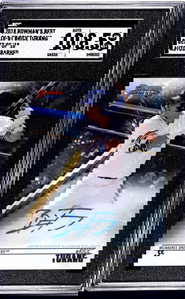 2018 Bowman's Best #B18-BT Brice Turang Best of '18 SGC 8.5