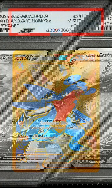 2025 Pokemon Scarlet and Violet Destined Rivals Hyper Rare Cynthia's Garchomp Ex #241 PSA 9