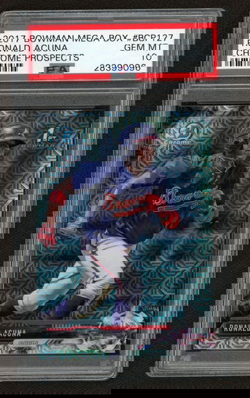 2017 Ronald Acuna Bowman Chrome Rookie Mega Box PSA 10