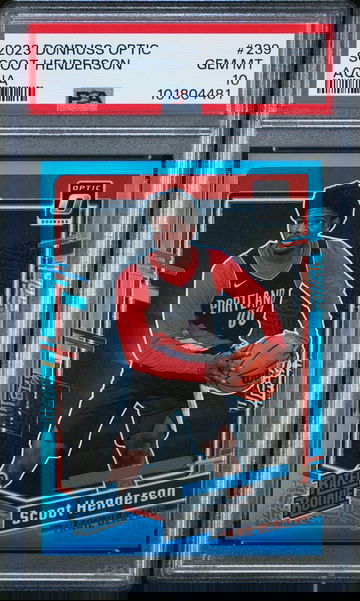 2023 Panini Donruss Optic Aqua Scoot Henderson #239 RC /249 PSA 10