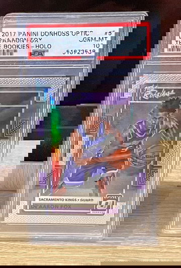 2017 Optic De’Aaron Fox The Rookies Holo Rookie RC PSA 10