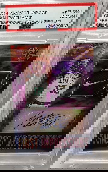 (1 of 1) 2019 Illusions First Impression Grant Williams Jersey Patch 1/1 RC RPA PSA 8 card