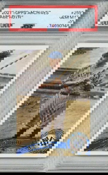 2021 TOPPS ARCHIVES #259 BABE RUTH CARD NEW YORK YANKEES PSA 10 LOW POP RARE