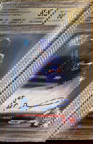 2017 Bowman Chrome Eloy Jimenez Auto True Gem BGS 9.5/10