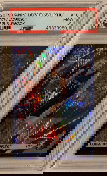 2019 Panini Donruss Optic Luka Doncic #16 Purple Shock 2nd Year PSA 9 Mint