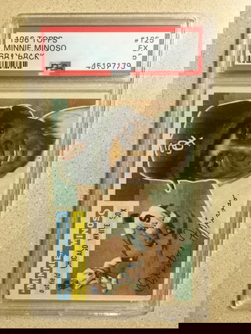 1956 Topps #125 Minnie Minoso PSA 6 EX-MT GRAY BACK WHITE SOX