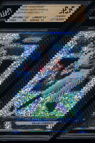 Michael Gallup 2018 Prizm White Sparkle RC SSP