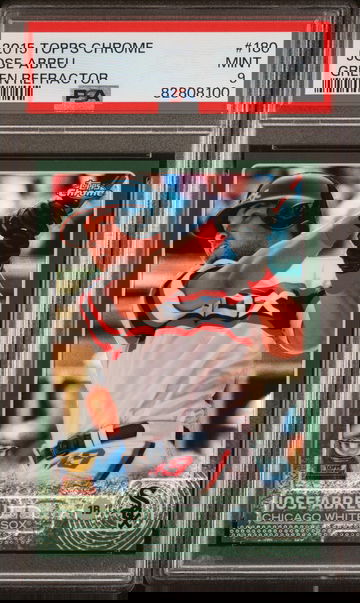 2015 Topps Chrome Green Refractor Jose Abreu #180 /99 PSA 9