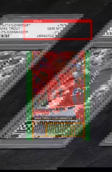 2015 DONRUSS ELITE DOMINATOR #18 MIKE TROUT PSA 10 GEM MINT